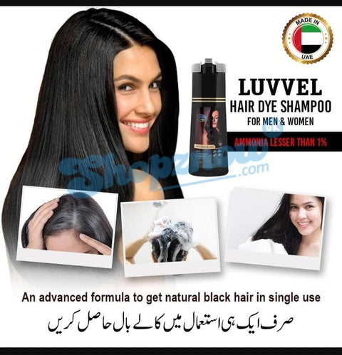 Original LUVVEL Hair Darkening Colour Shampoo – 200ml | For Men & Women