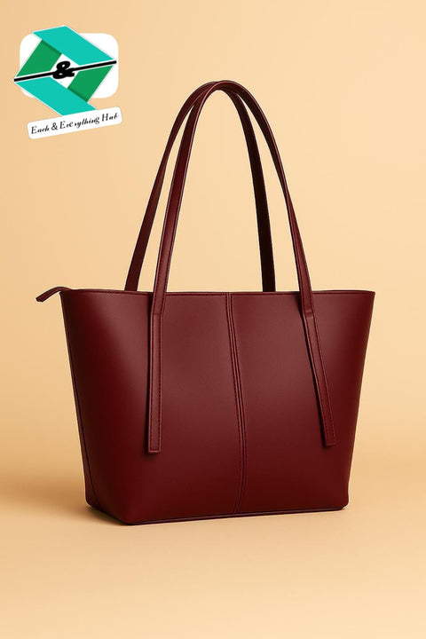 High-Quality Large Tote Bag for Women – Synthetic Material, Inside Pocket