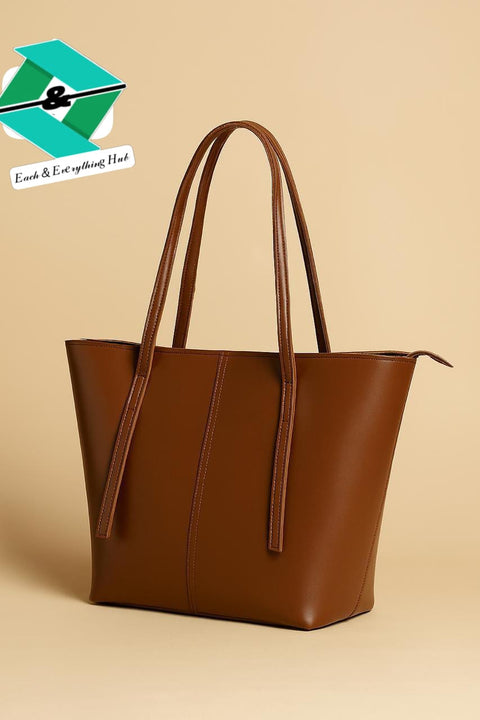 High-Quality Large Tote Bag for Women – Synthetic Material, Inside Pocket