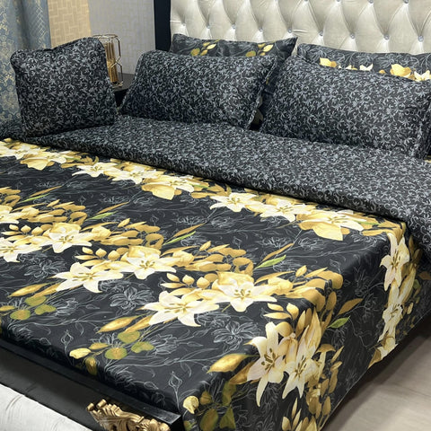 7 PCS King Size Comforter Set | High Cotton Fabric | Salonica Quality | All Season Use