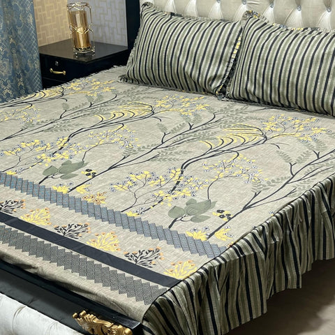 3-Piece Stitched Frill Bed sheet Set Elegant | Comfortable | Premium Quality