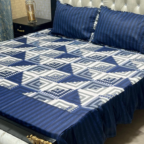 3-Piece Stitched Frill Bed sheet Set Elegant | Comfortable | Premium Quality