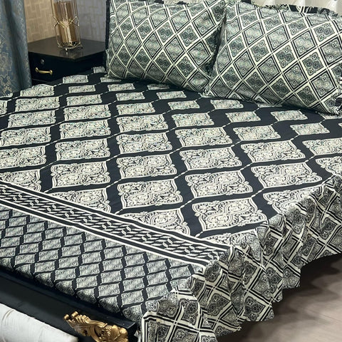 3-Piece Stitched Frill Bed sheet Set Elegant | Comfortable | Premium Quality