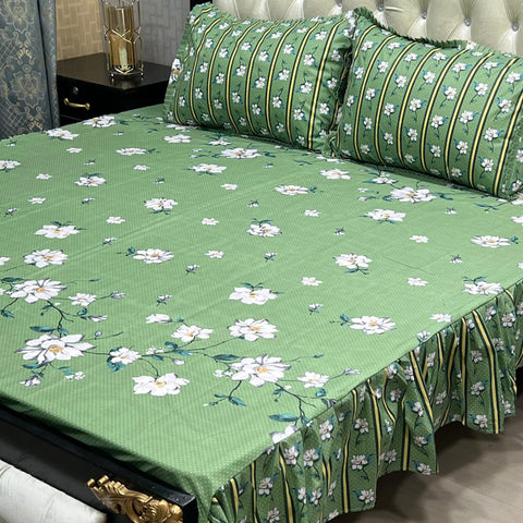3-Piece Stitched Frill Bed sheet Set Elegant | Comfortable | Premium Quality