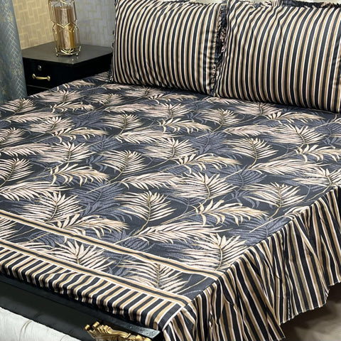 3-Piece Stitched Frill Bed sheet Set Elegant | Comfortable | Premium Quality