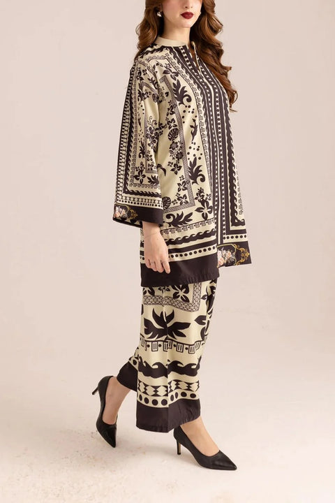 Premium Grip Stitched 2 Piece Set – Printed Shirt & Trouser | New Summer Collection for Women